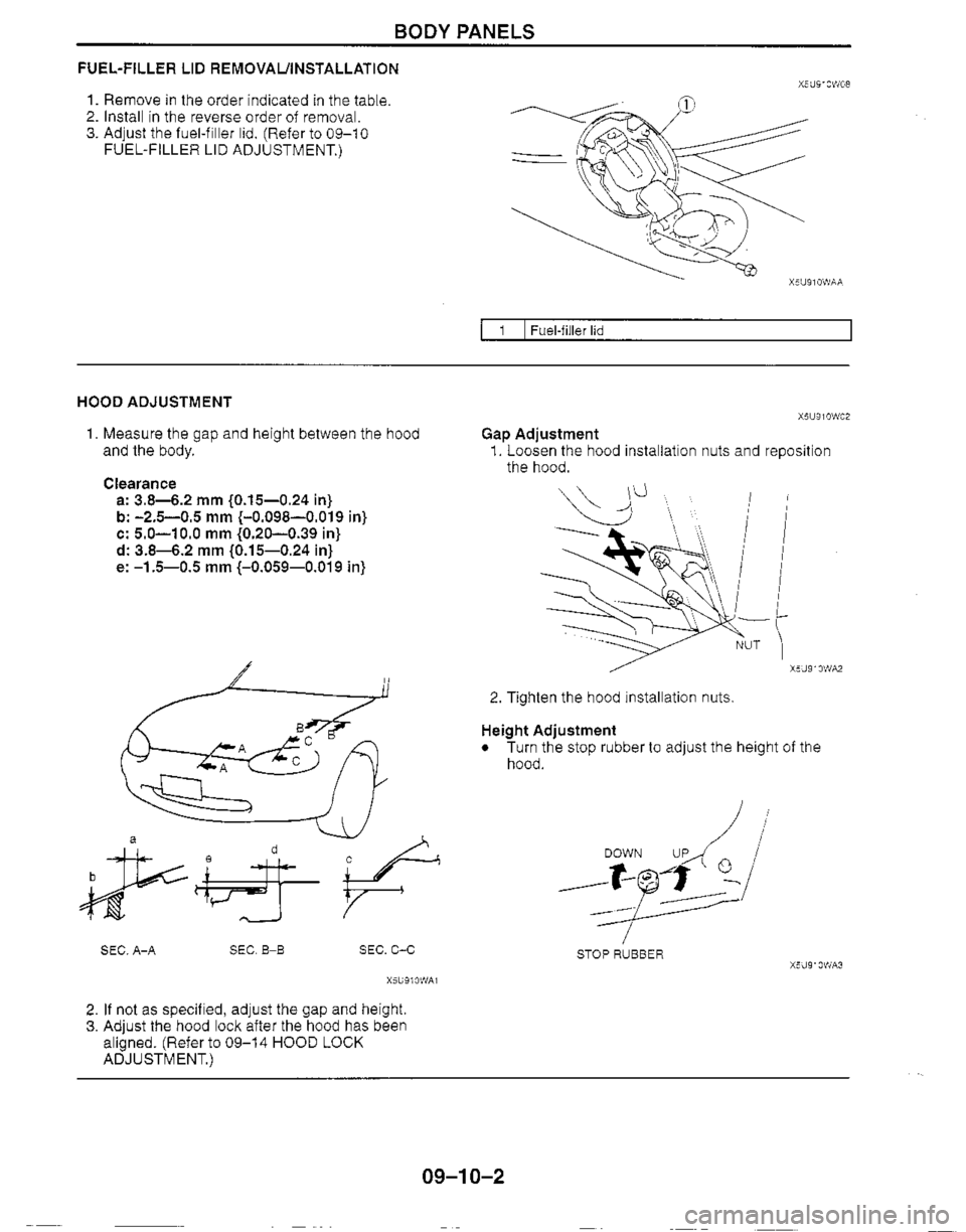 MAZDA MX-5 1999  Workshop Manual 