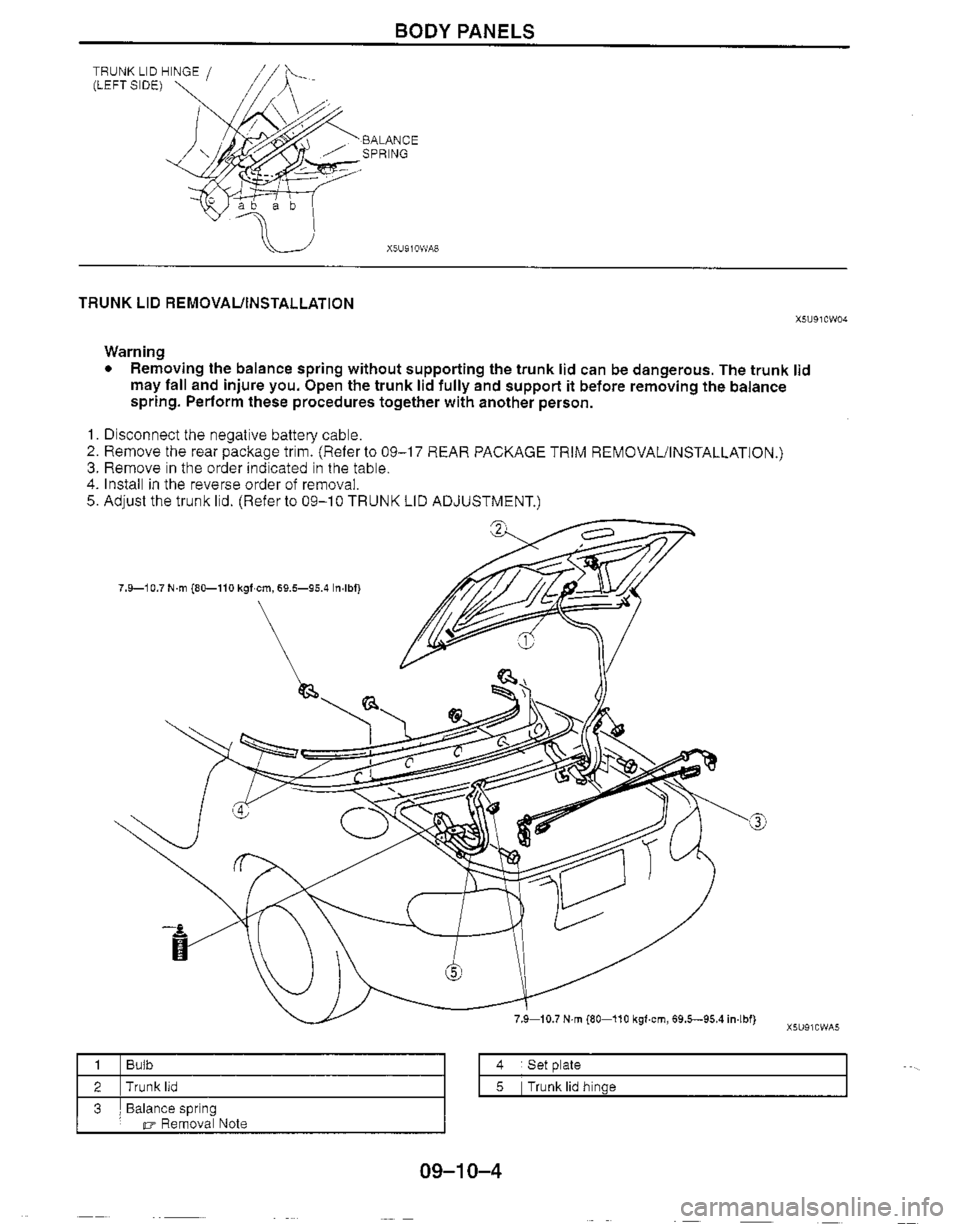 MAZDA MX-5 1999  Workshop Manual 