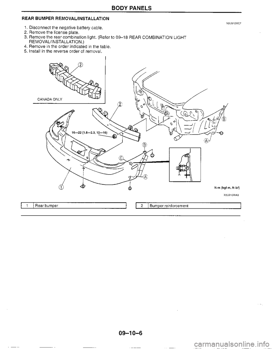 MAZDA MX-5 1999  Workshop Manual 