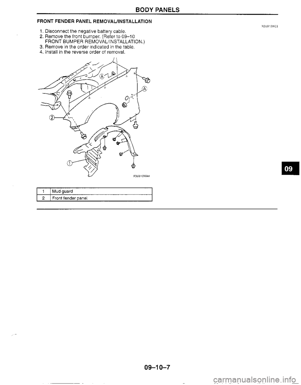 MAZDA MX-5 1999  Workshop Manual 