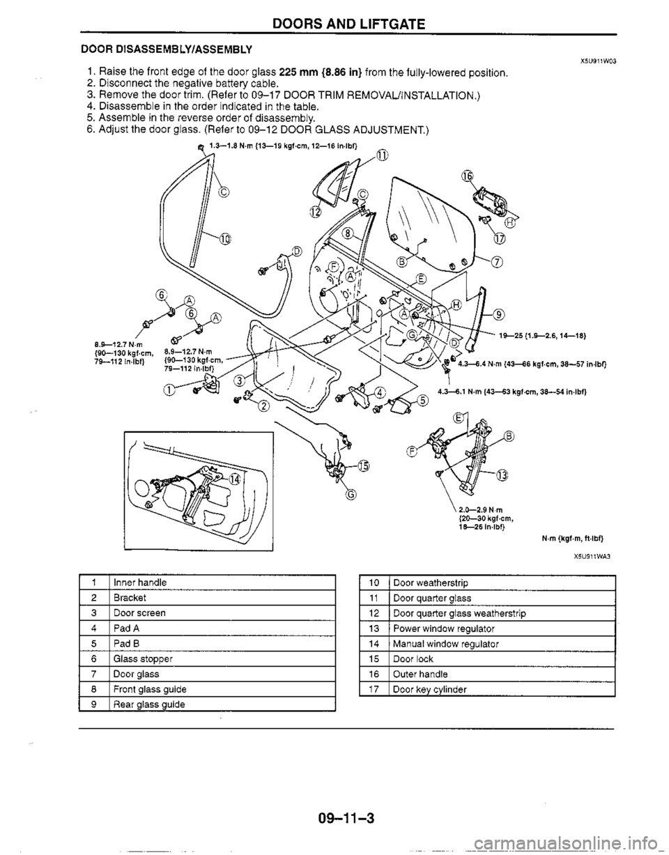 MAZDA MX-5 1999  Workshop Manual 