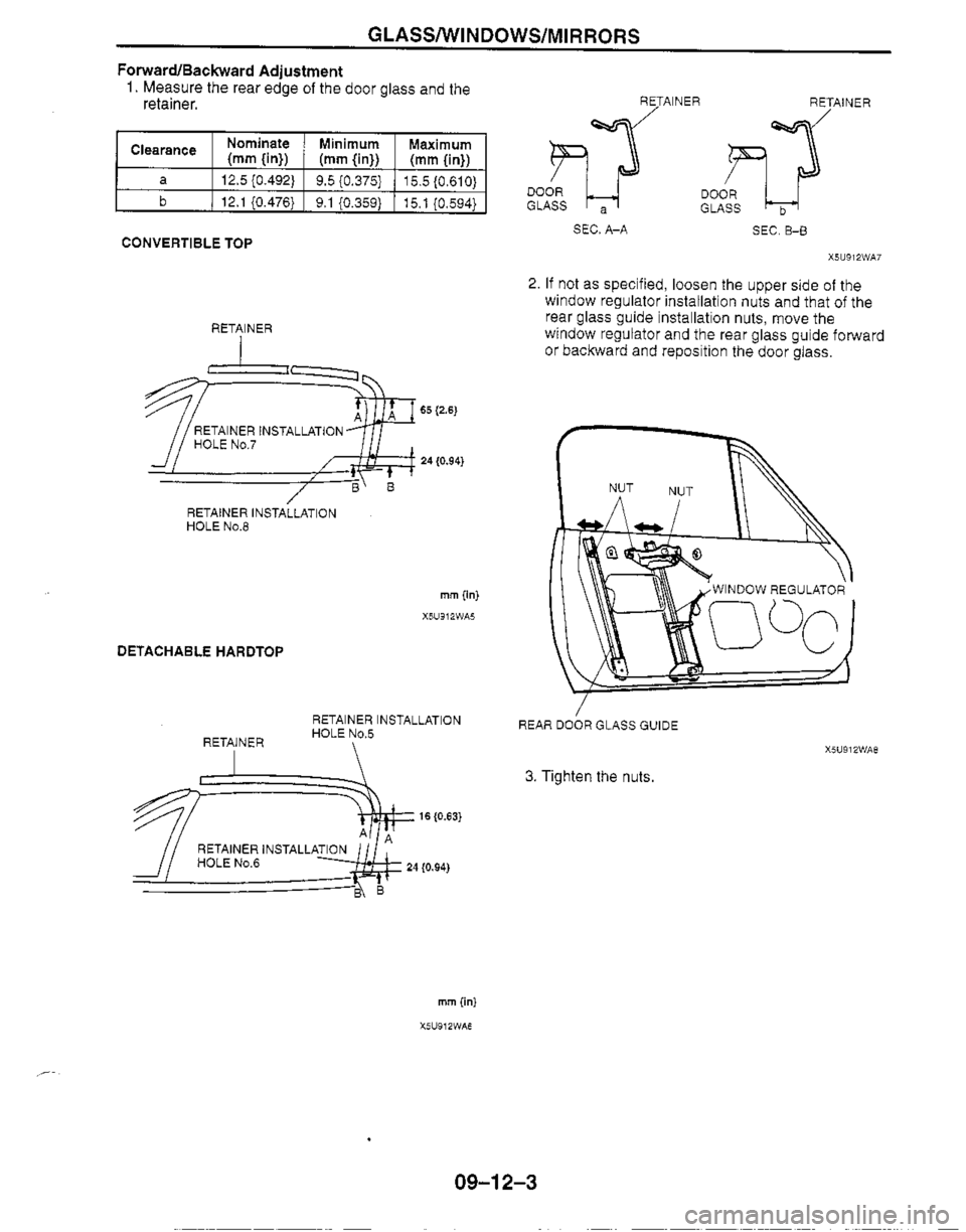MAZDA MX-5 1999  Workshop Manual 