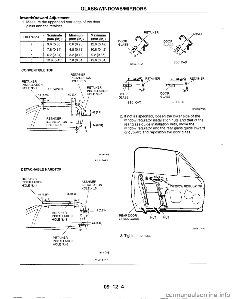 MAZDA MX-5 1999  Workshop Manual 