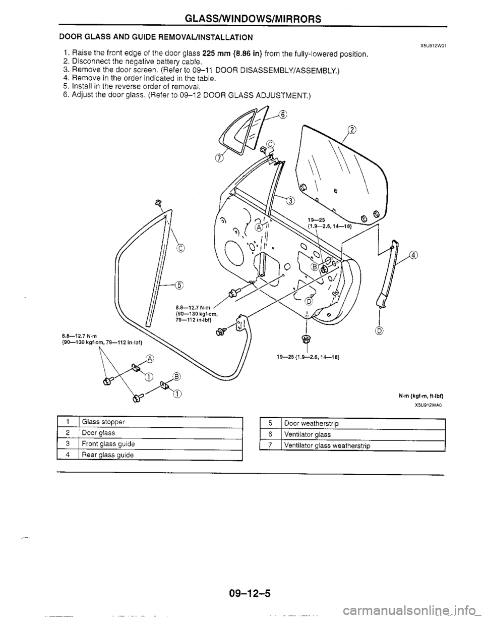 MAZDA MX-5 1999  Workshop Manual 