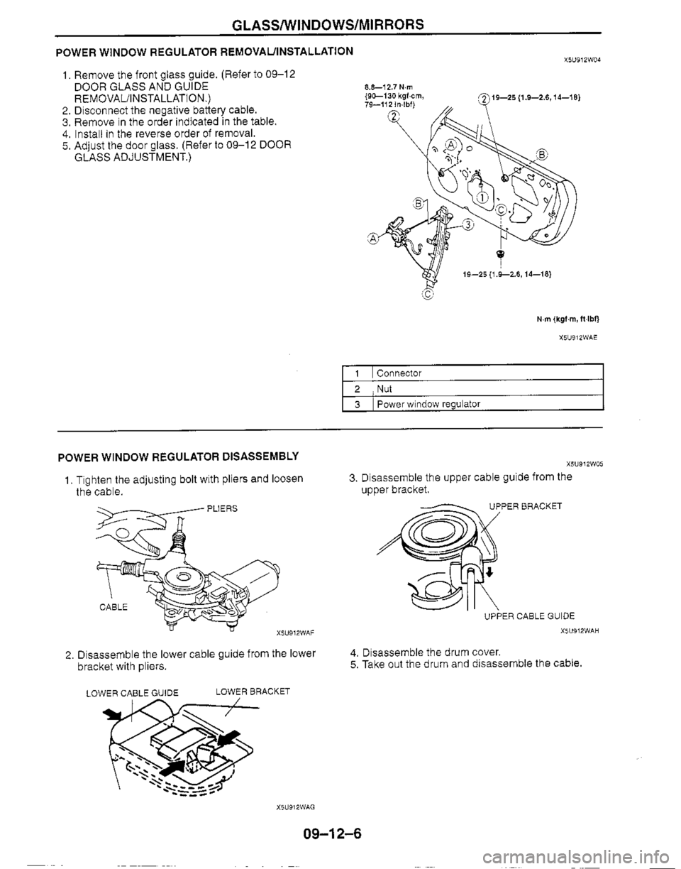 MAZDA MX-5 1999  Workshop Manual 