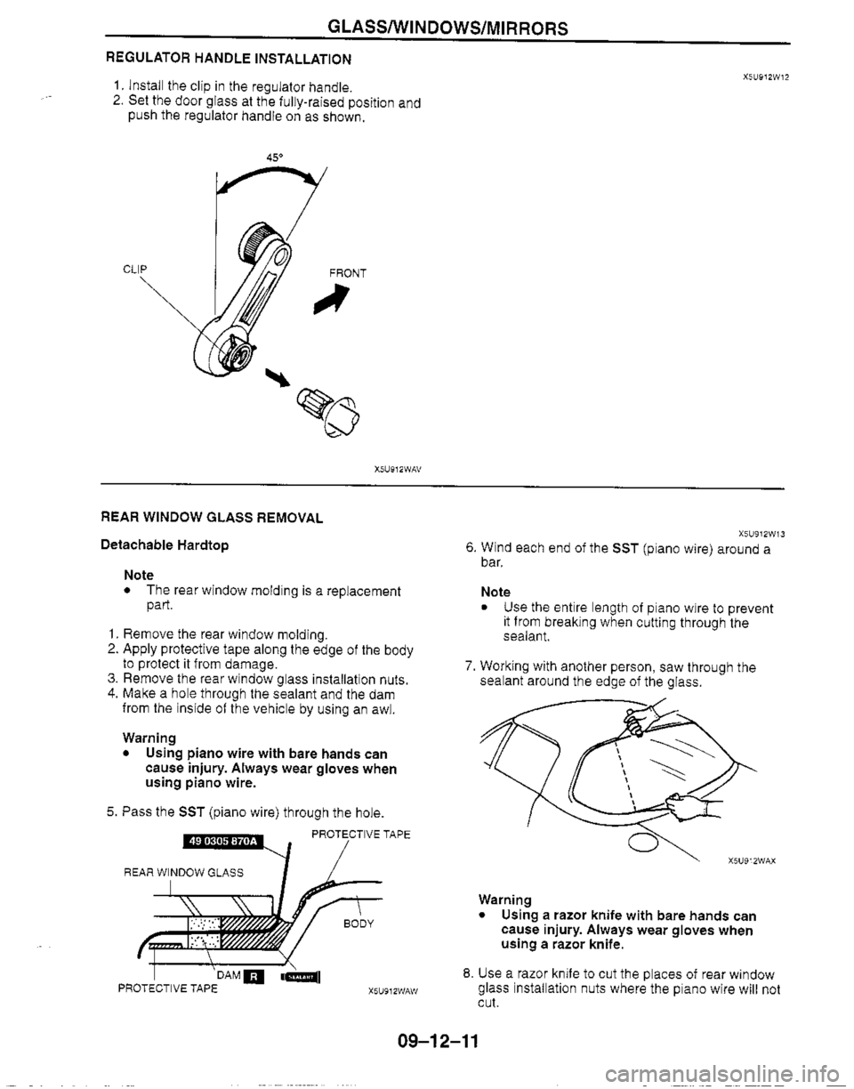 MAZDA MX-5 1999  Workshop Manual 