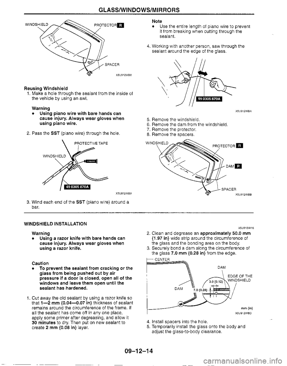 MAZDA MX-5 1999  Workshop Manual 