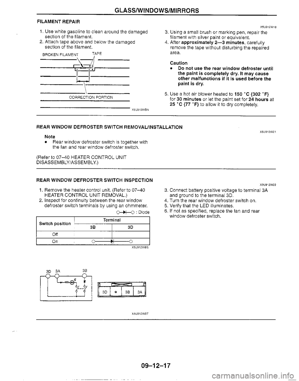 MAZDA MX-5 1999  Workshop Manual 