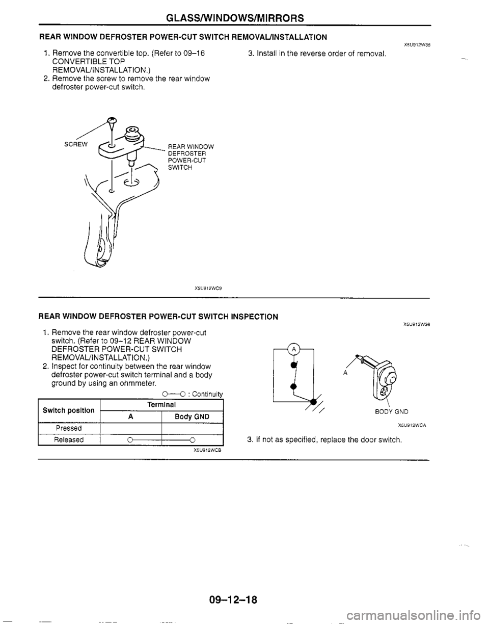 MAZDA MX-5 1999  Workshop Manual 