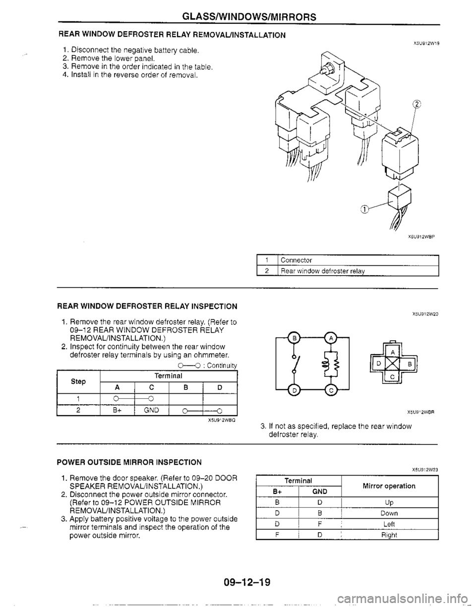 MAZDA MX-5 1999  Workshop Manual 