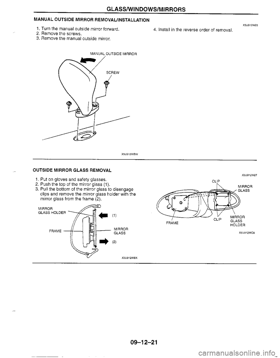 MAZDA MX-5 1999  Workshop Manual 