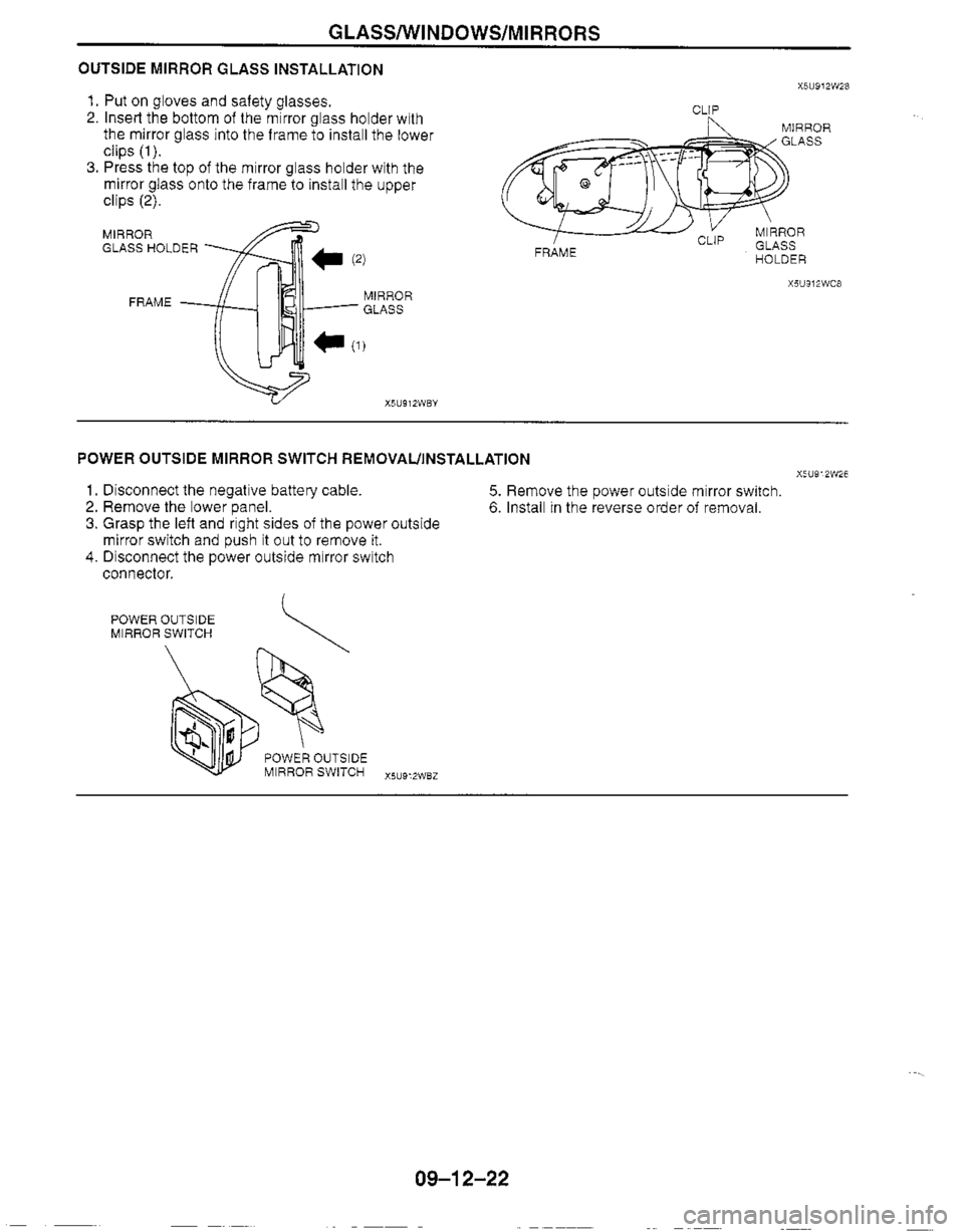 MAZDA MX-5 1999  Workshop Manual 