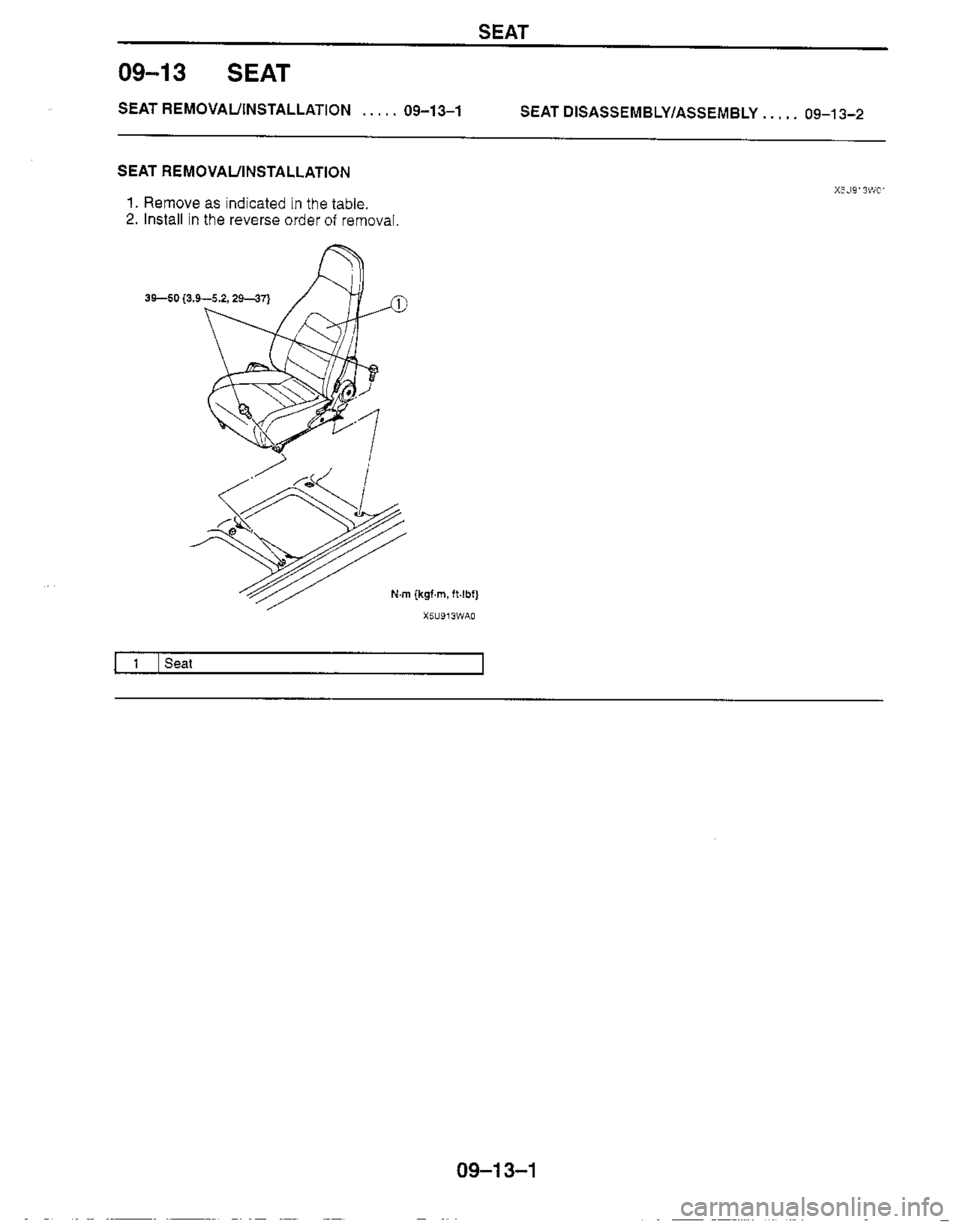 MAZDA MX-5 1999  Workshop Manual 