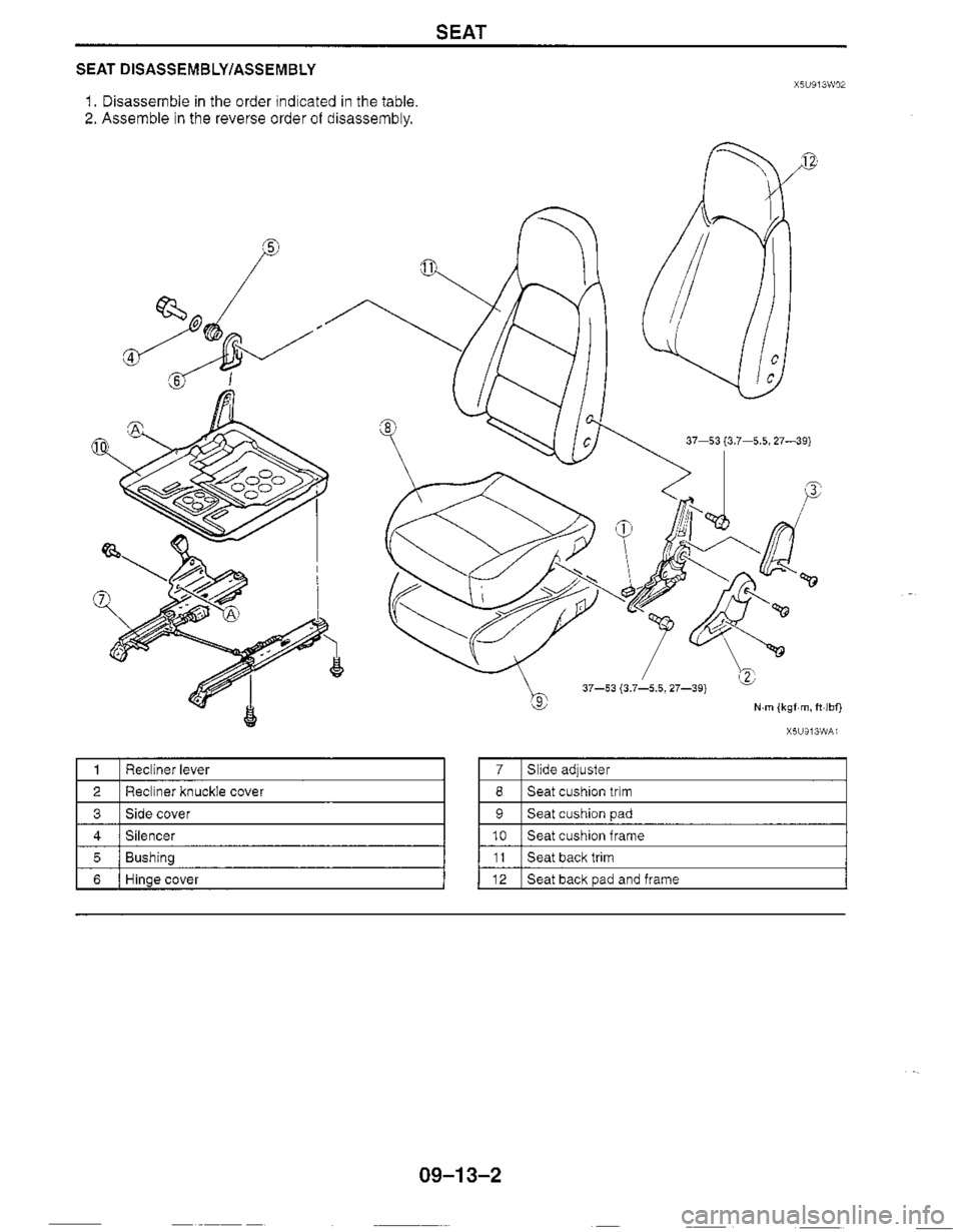 MAZDA MX-5 1999  Workshop Manual 