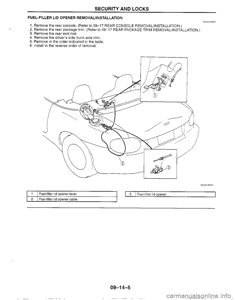 MAZDA MX-5 1999  Workshop Manual 