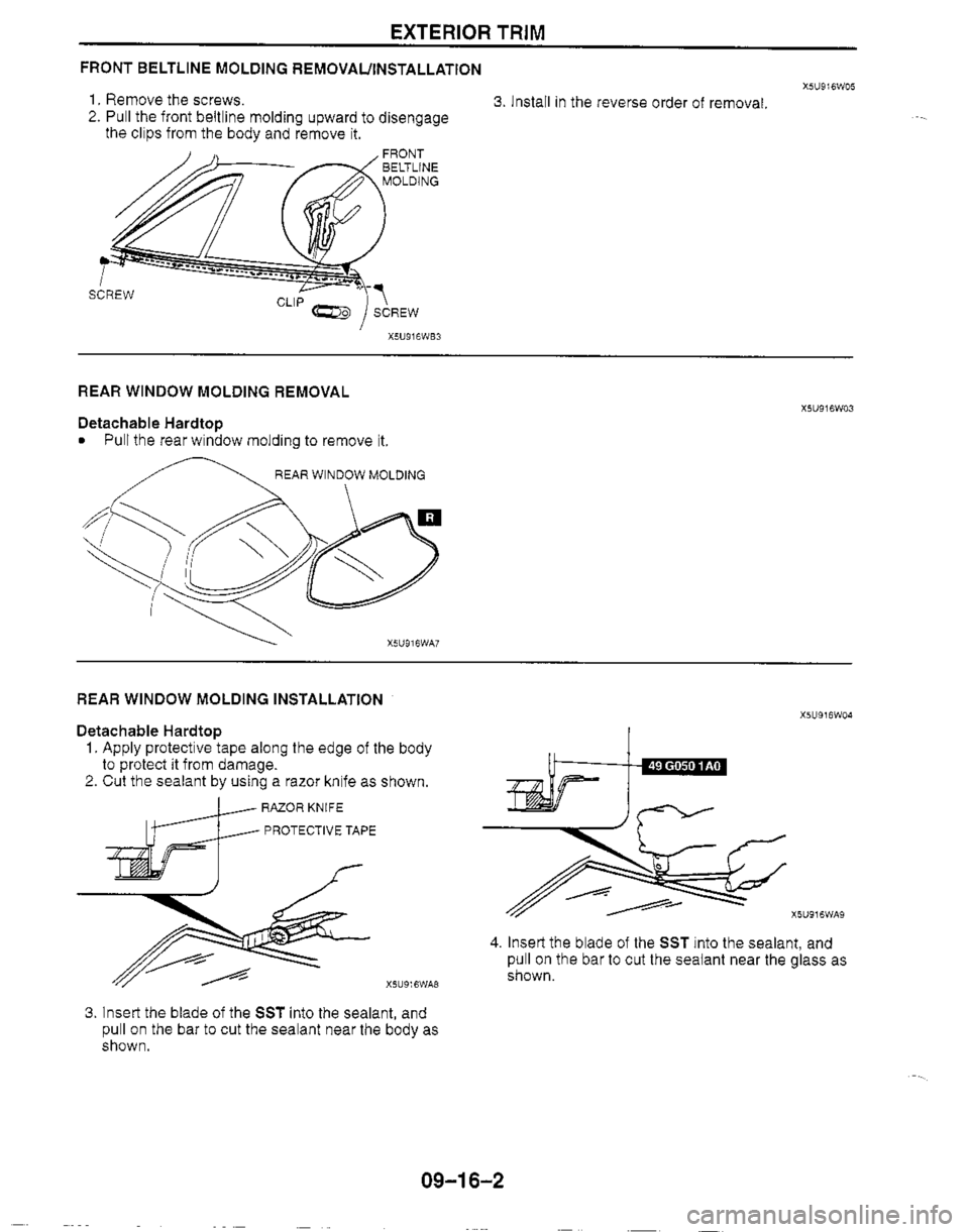 MAZDA MX-5 1999  Workshop Manual 