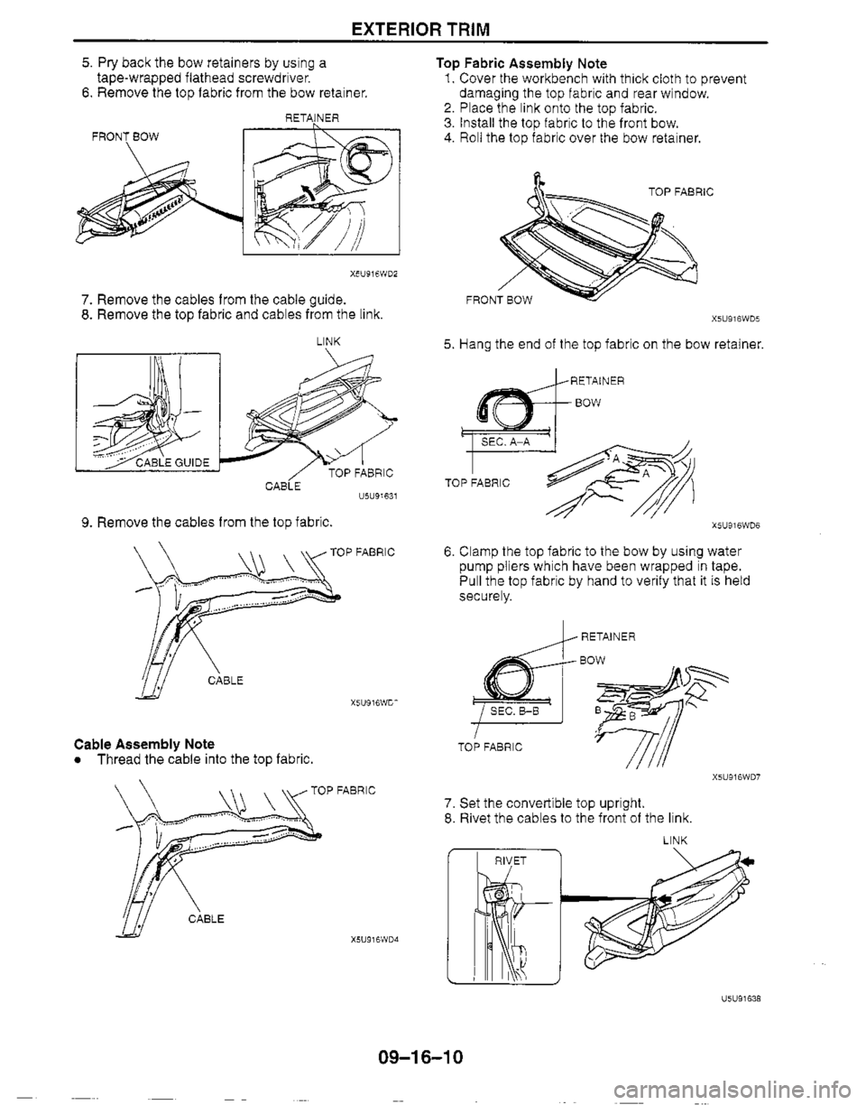 MAZDA MX-5 1999  Workshop Manual 
