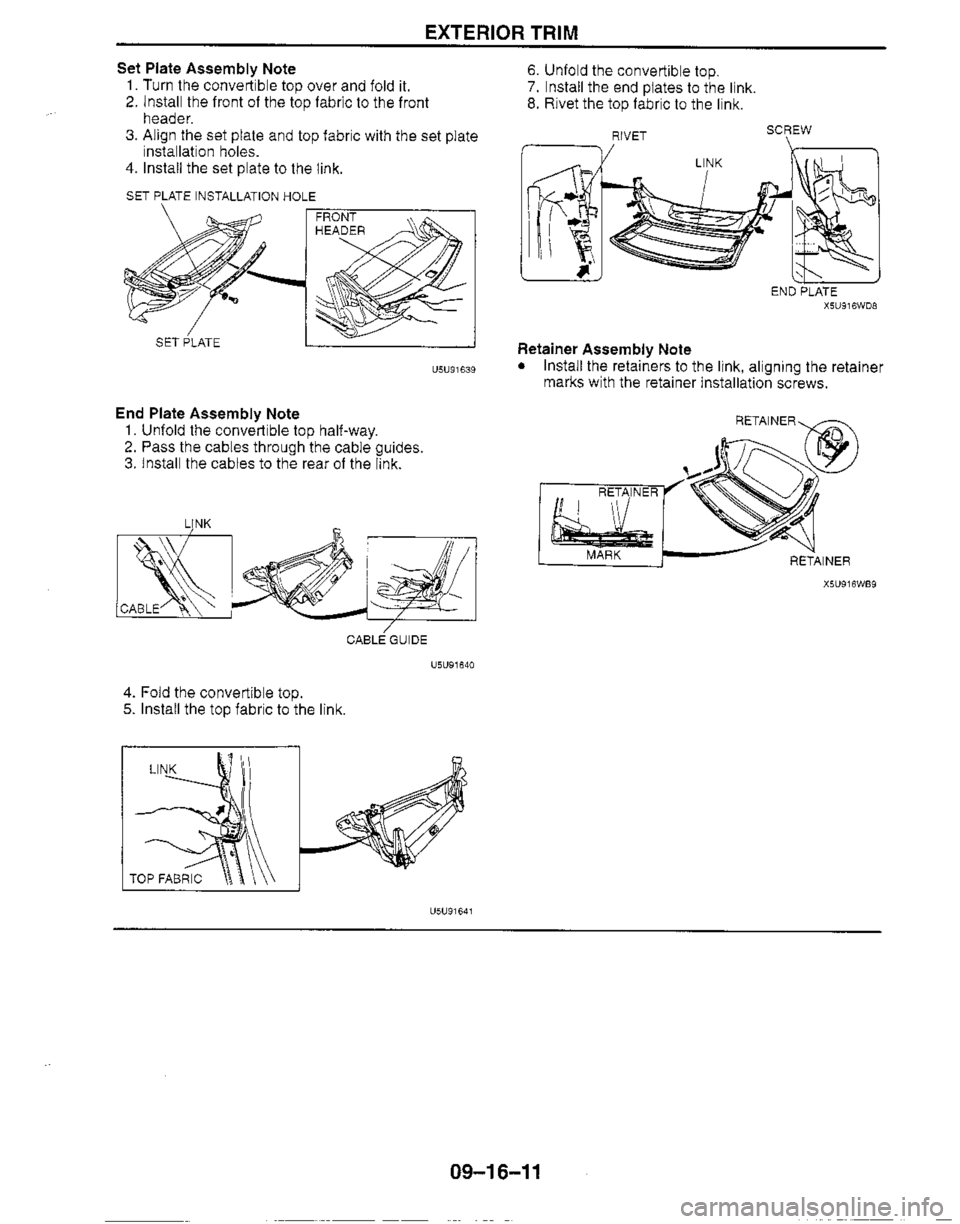 MAZDA MX-5 1999  Workshop Manual 