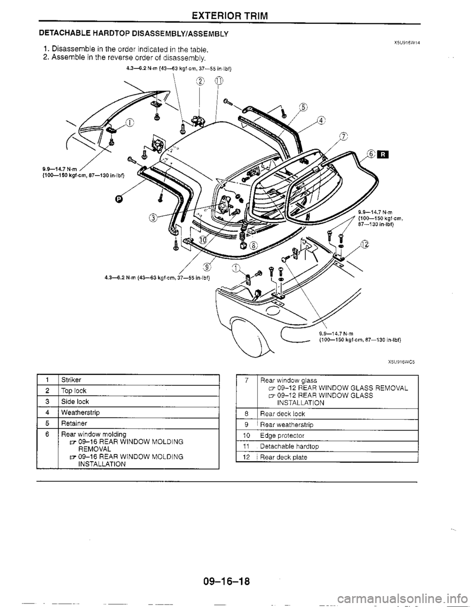 MAZDA MX-5 1999  Workshop Manual 