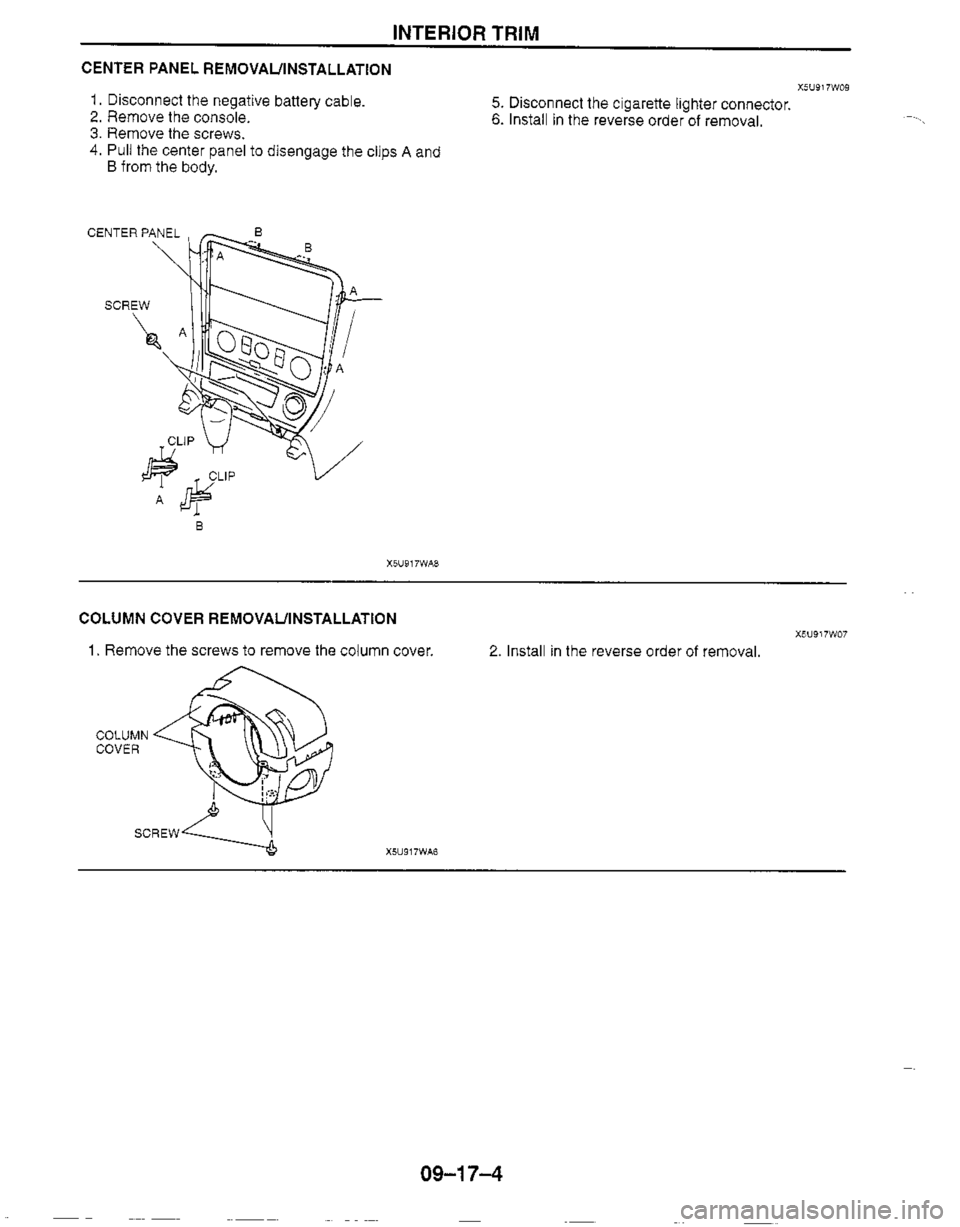 MAZDA MX-5 1999  Workshop Manual 