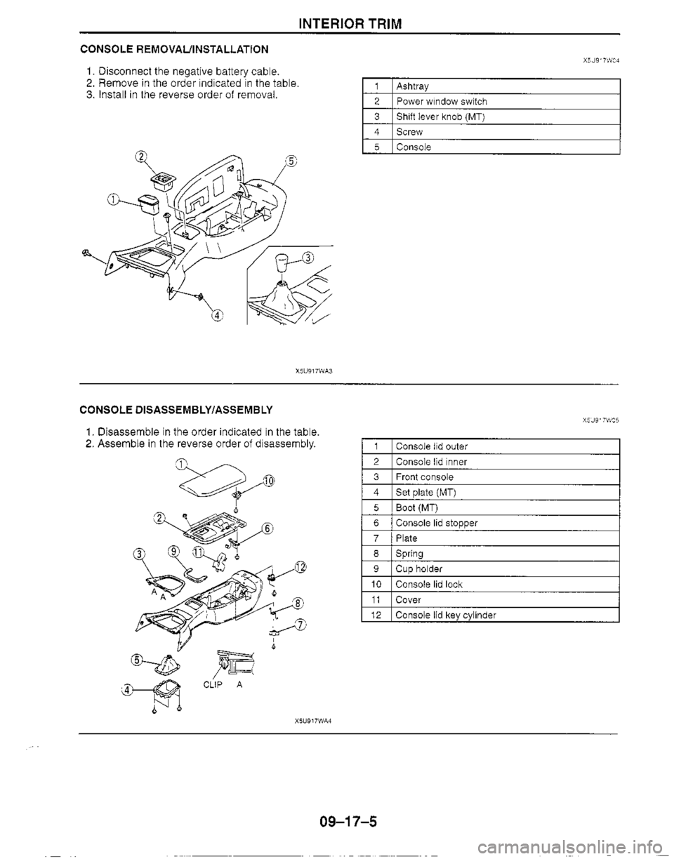 MAZDA MX-5 1999  Workshop Manual 