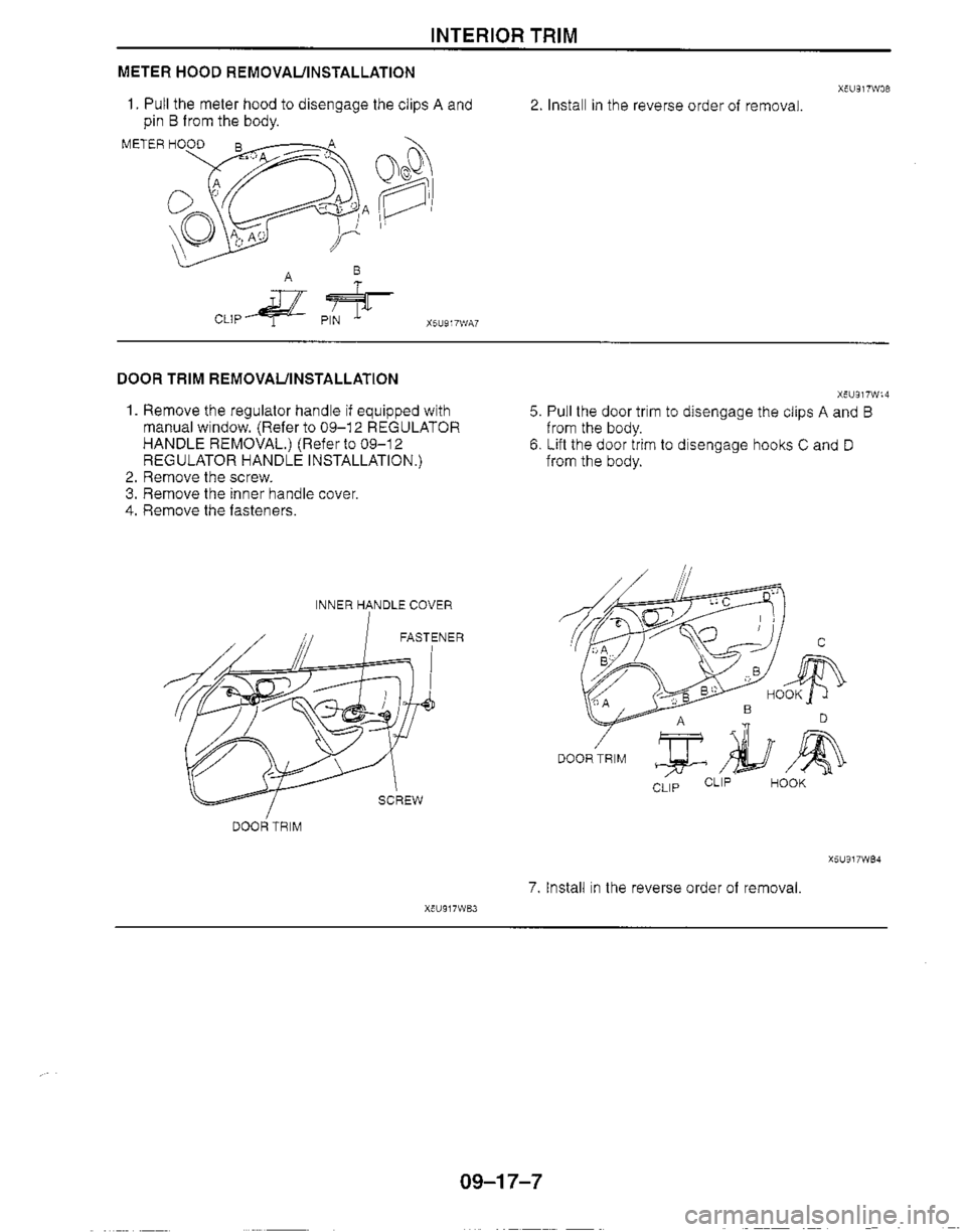 MAZDA MX-5 1999  Workshop Manual 