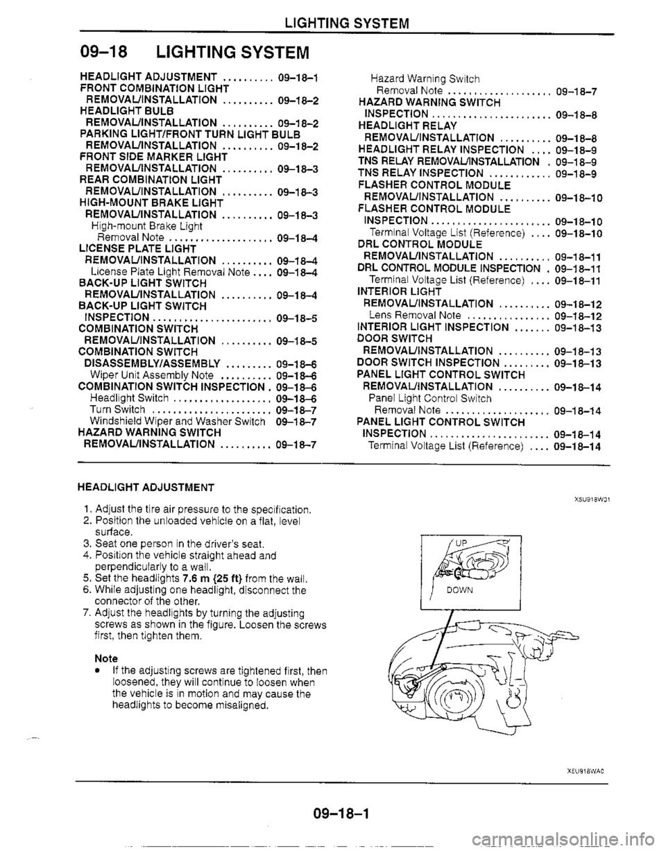 MAZDA MX-5 1999  Workshop Manual 
