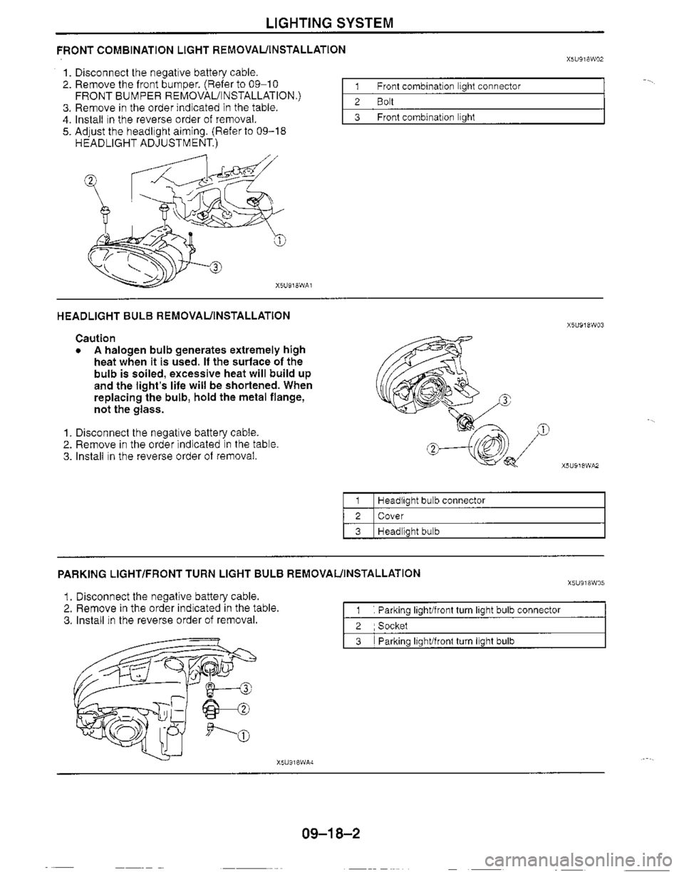 MAZDA MX-5 1999  Workshop Manual 