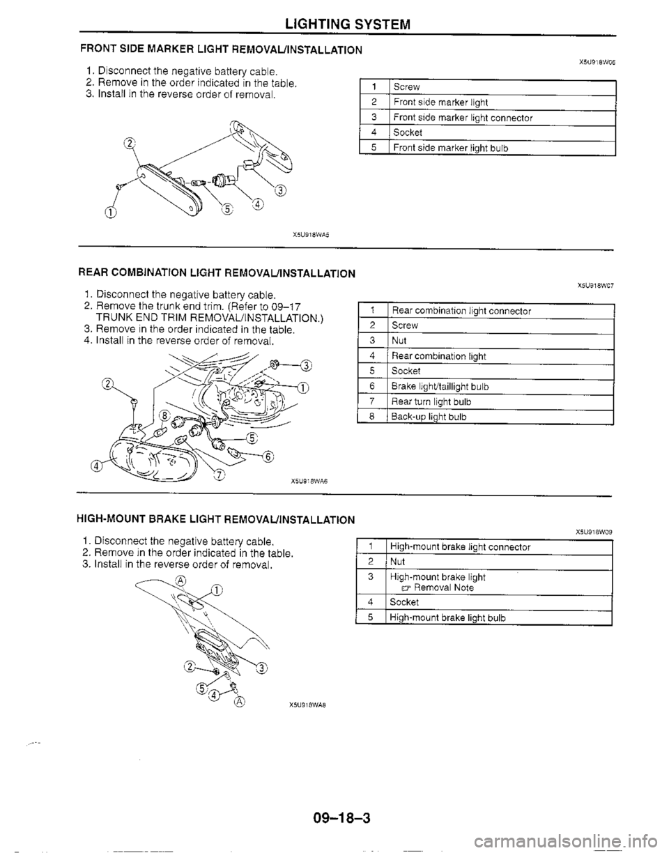 MAZDA MX-5 1999  Workshop Manual 
