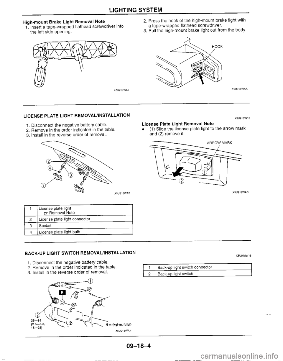 MAZDA MX-5 1999  Workshop Manual 