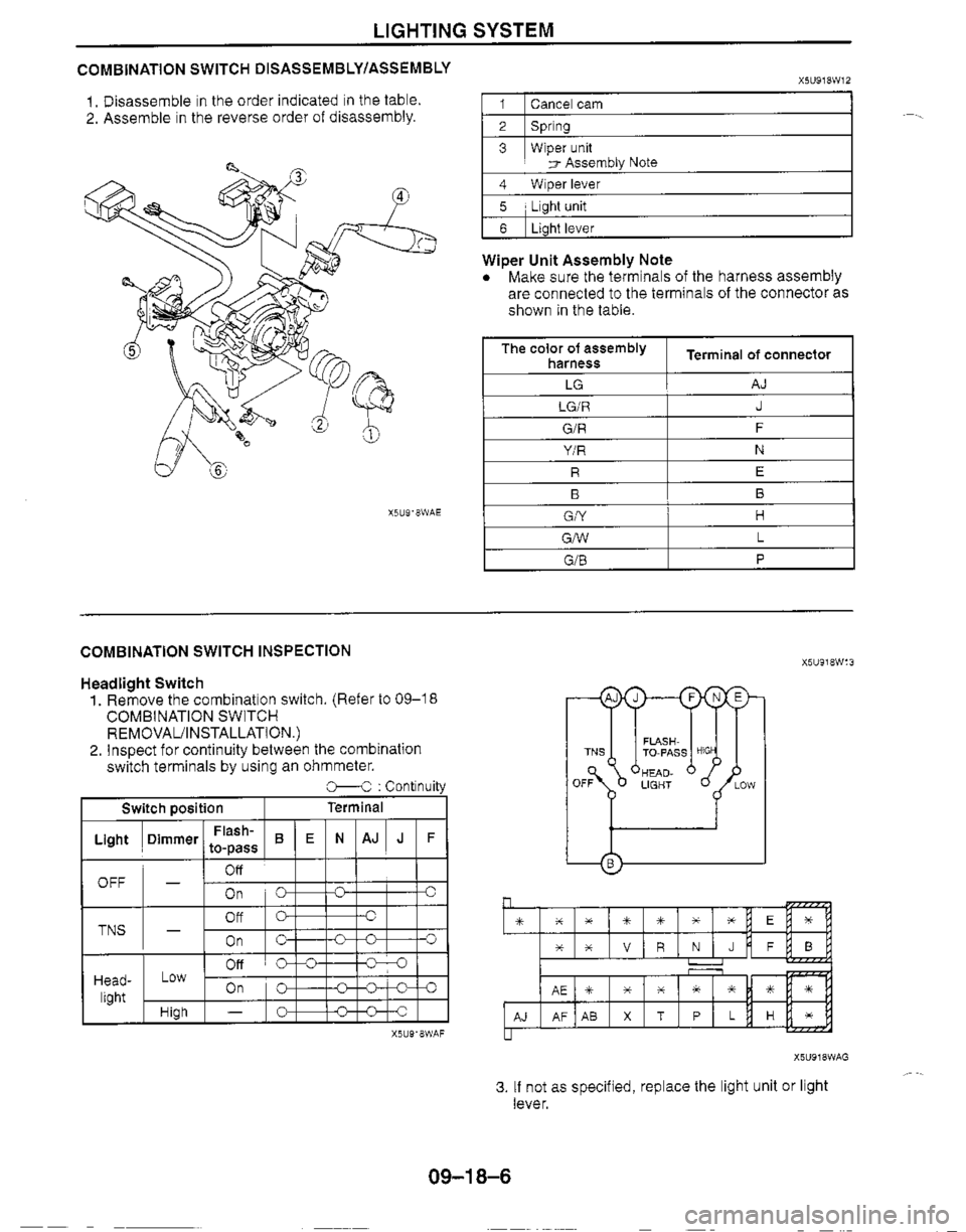 MAZDA MX-5 1999  Workshop Manual 
