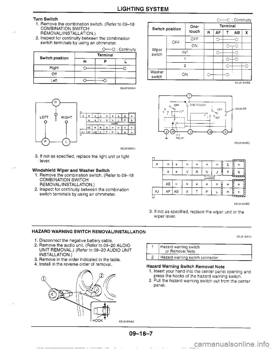 MAZDA MX-5 1999  Workshop Manual 