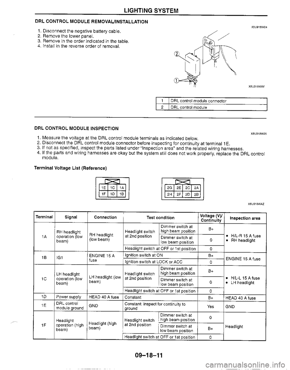 MAZDA MX-5 1999  Workshop Manual 