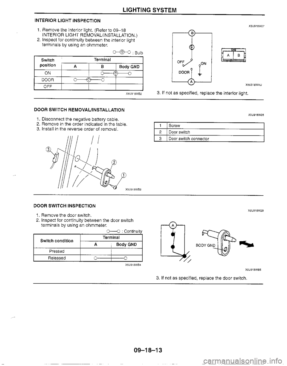 MAZDA MX-5 1999  Workshop Manual 