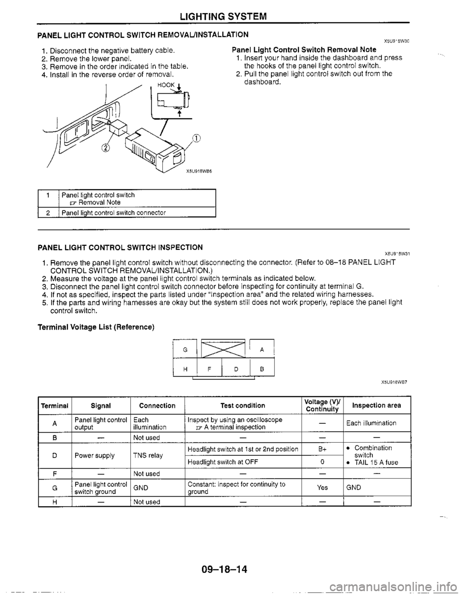 MAZDA MX-5 1999  Workshop Manual 