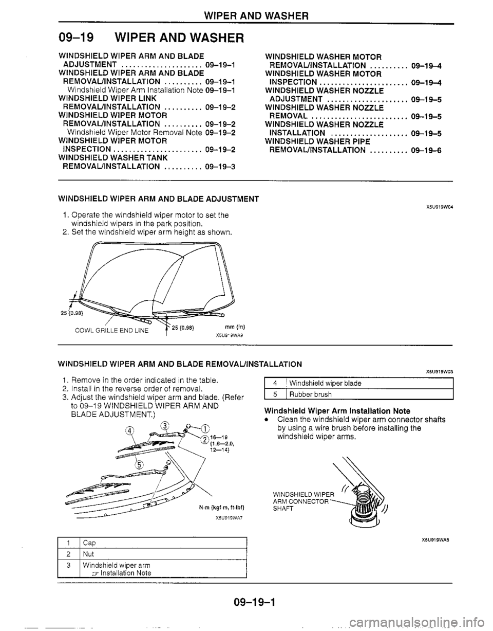MAZDA MX-5 1999  Workshop Manual 