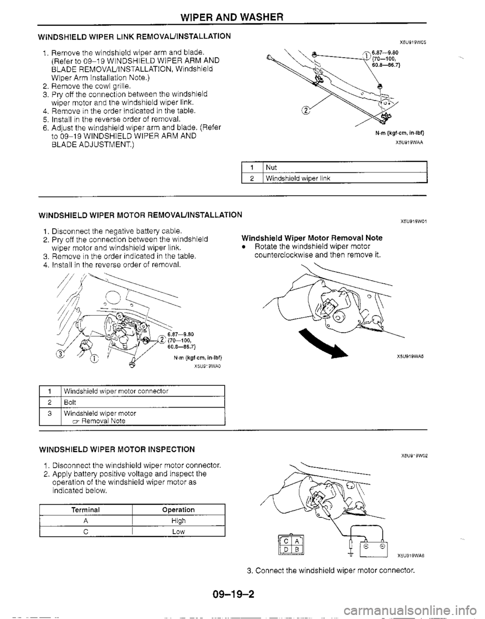 MAZDA MX-5 1999  Workshop Manual 