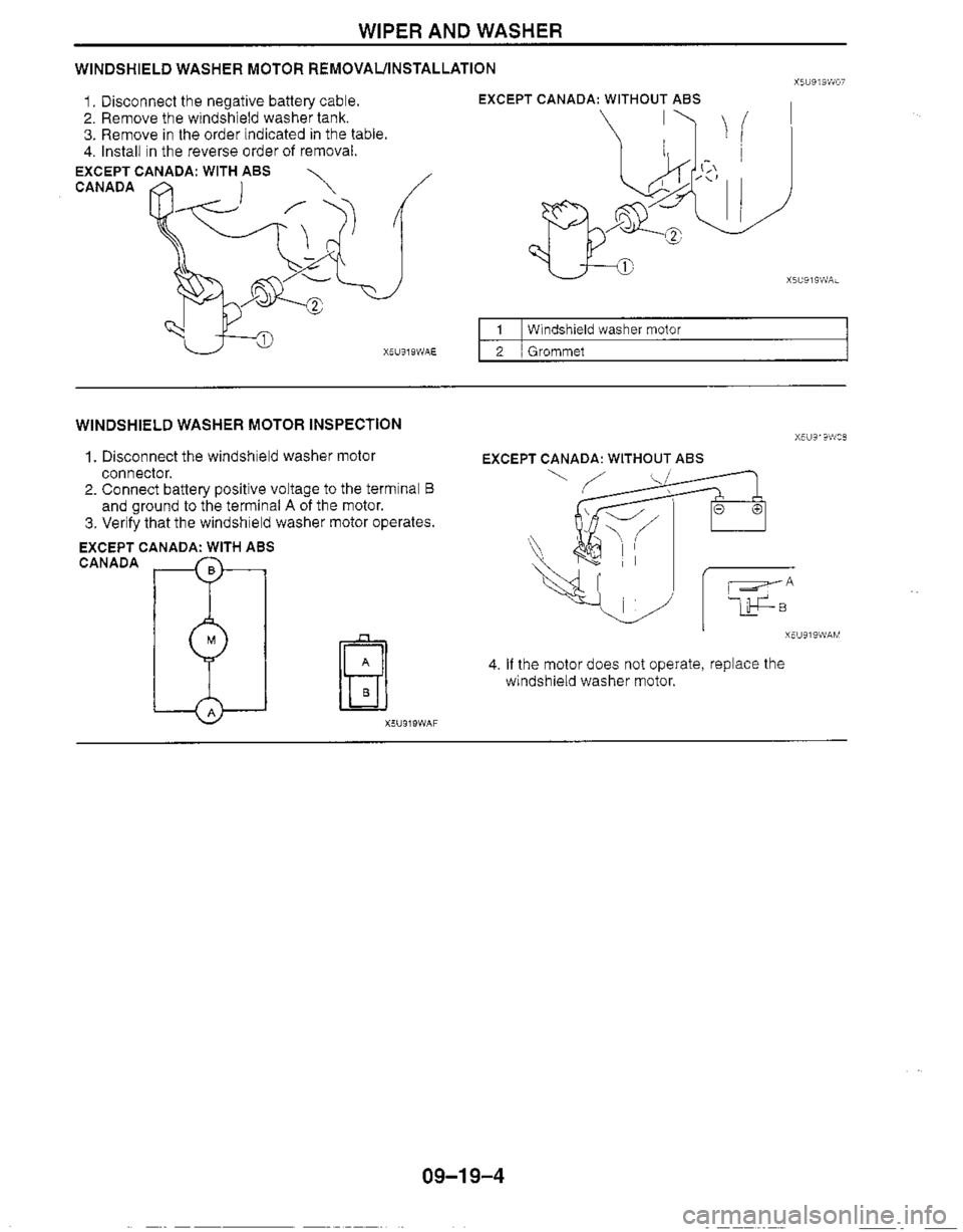 MAZDA MX-5 1999  Workshop Manual 