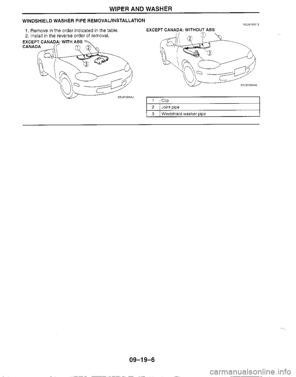 MAZDA MX-5 1999  Workshop Manual 
