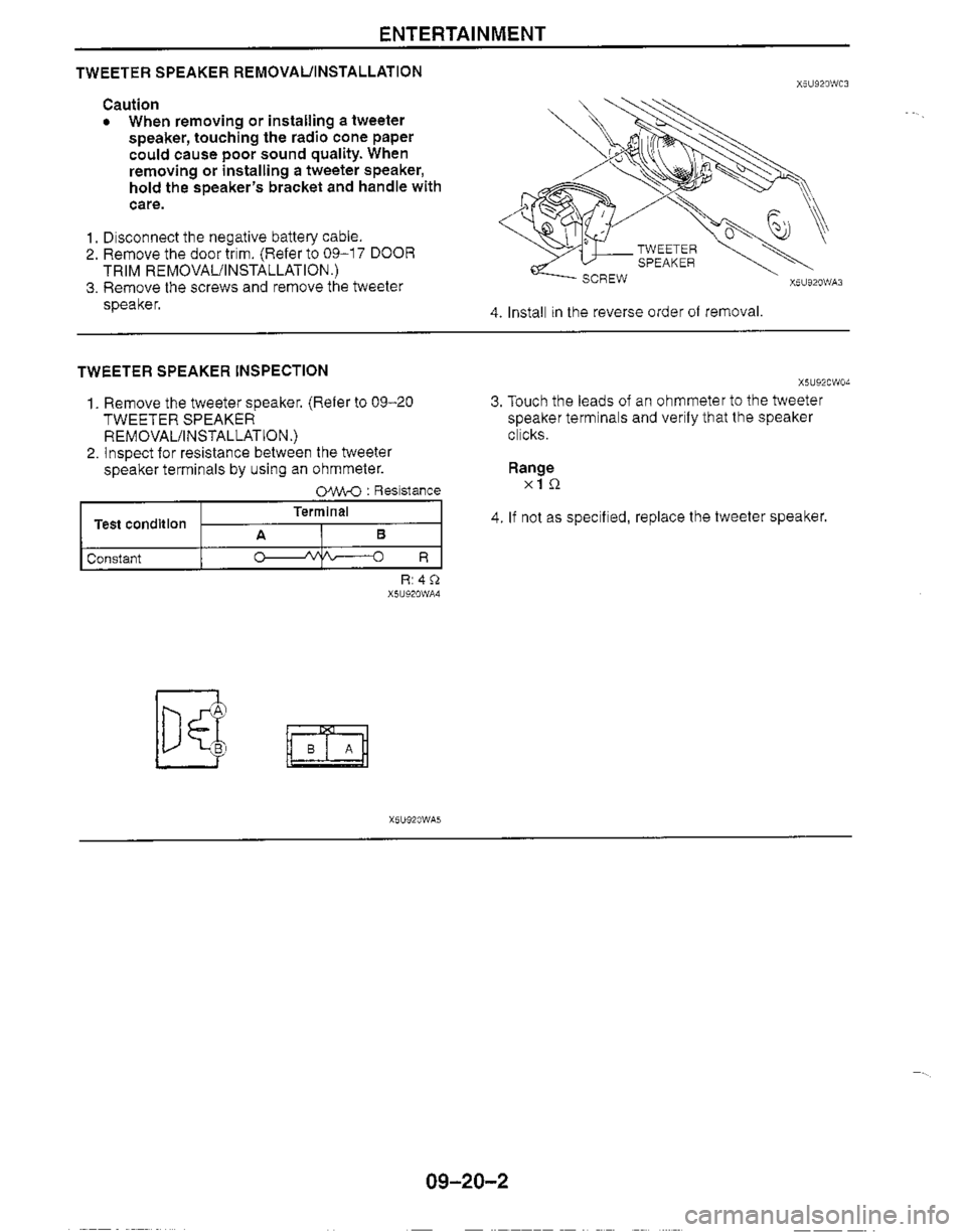 MAZDA MX-5 1999  Workshop Manual 