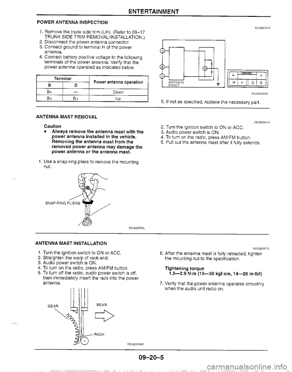 MAZDA MX-5 1999  Workshop Manual 