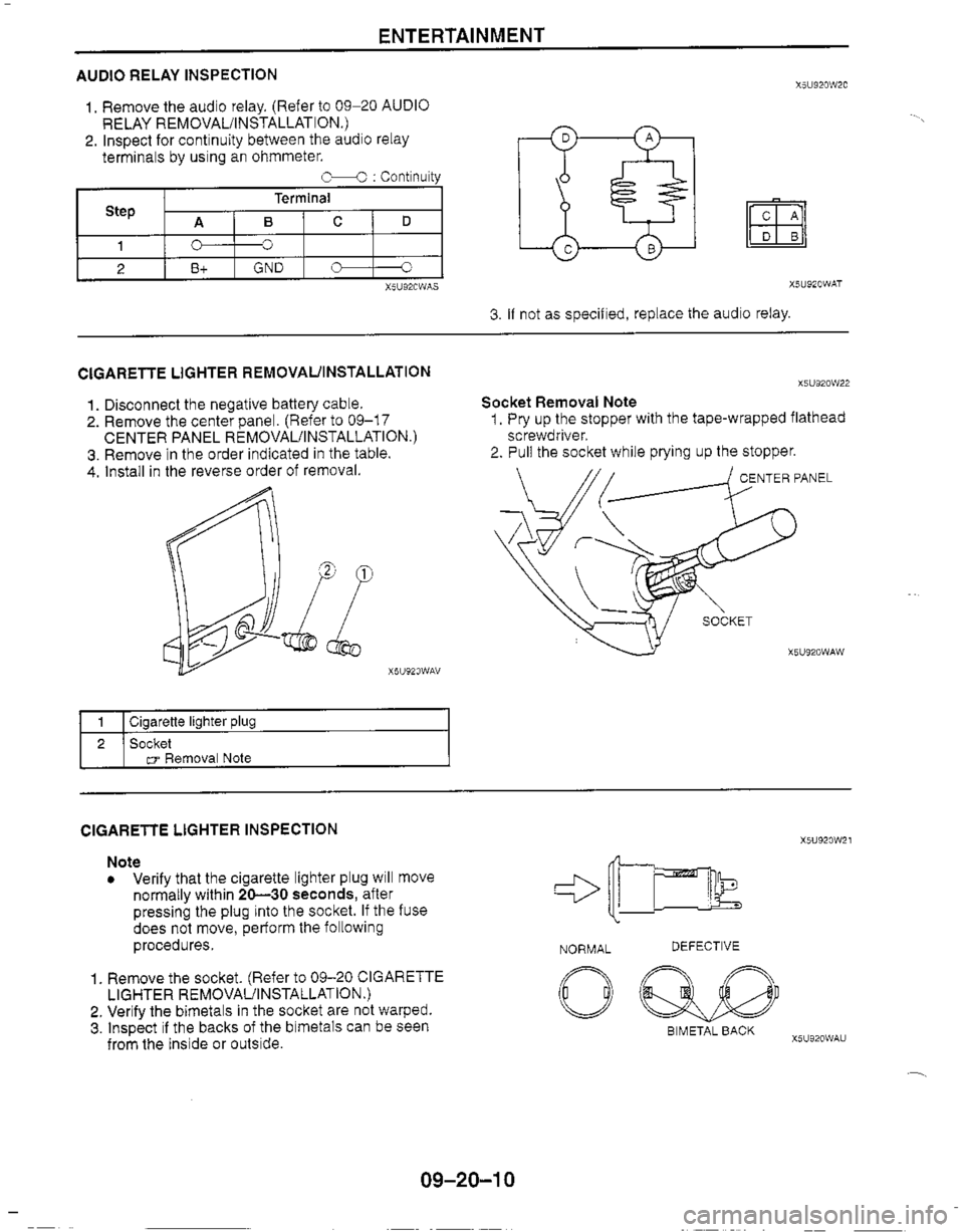 MAZDA MX-5 1999  Workshop Manual 