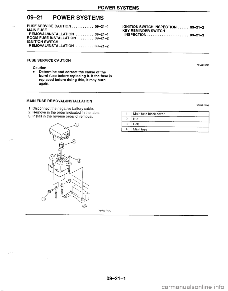 MAZDA MX-5 1999  Workshop Manual 
