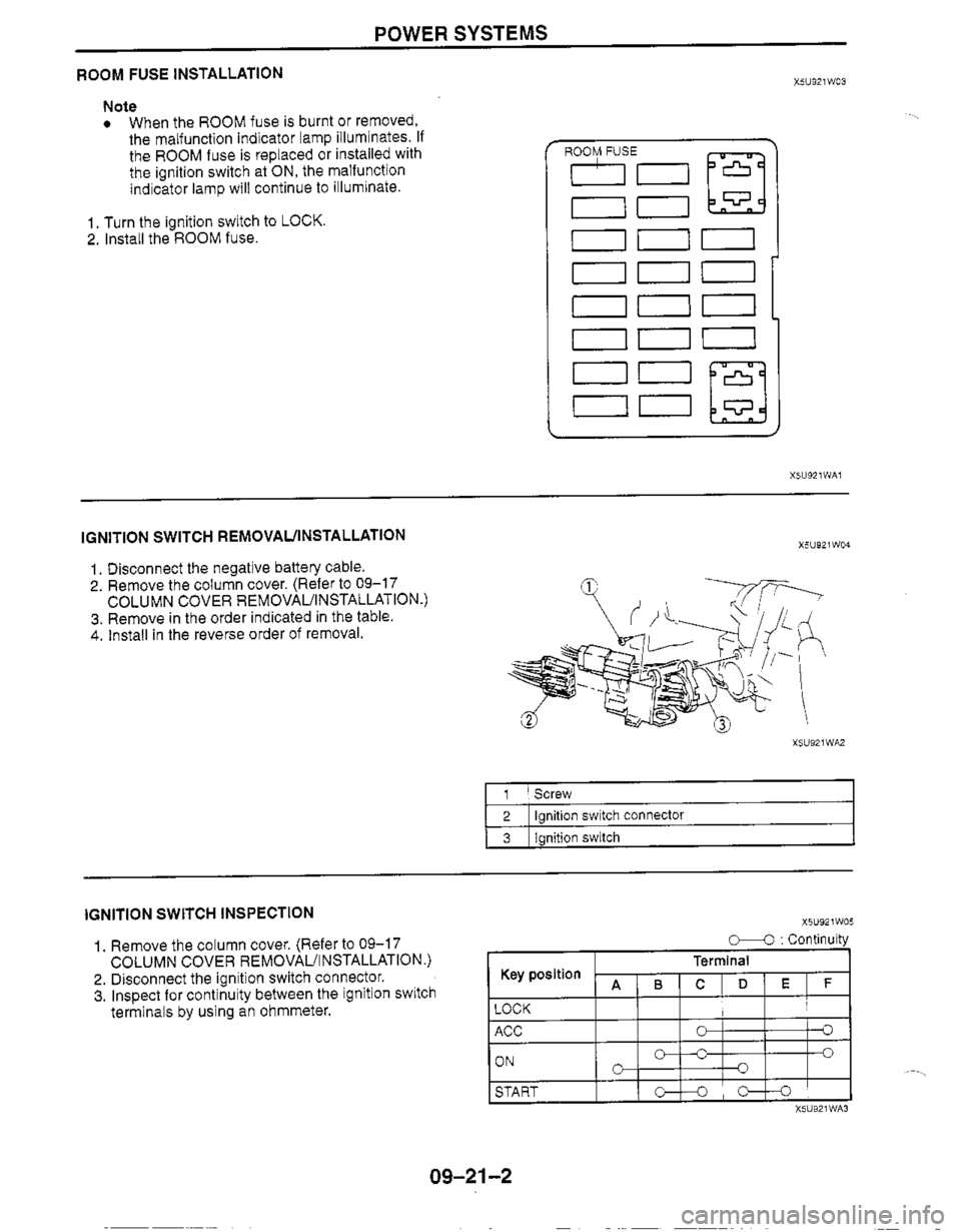 MAZDA MX-5 1999  Workshop Manual 
