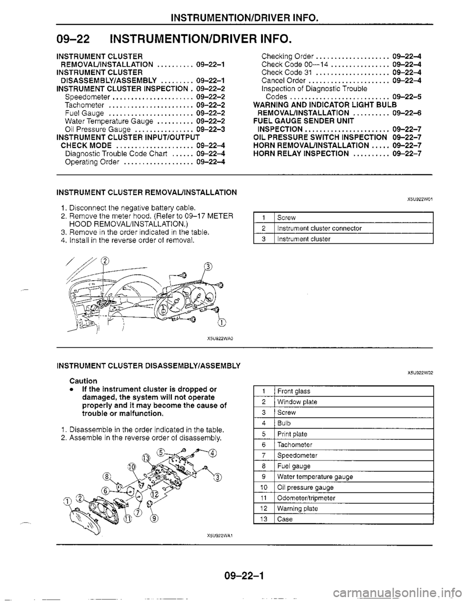 MAZDA MX-5 1999  Workshop Manual 