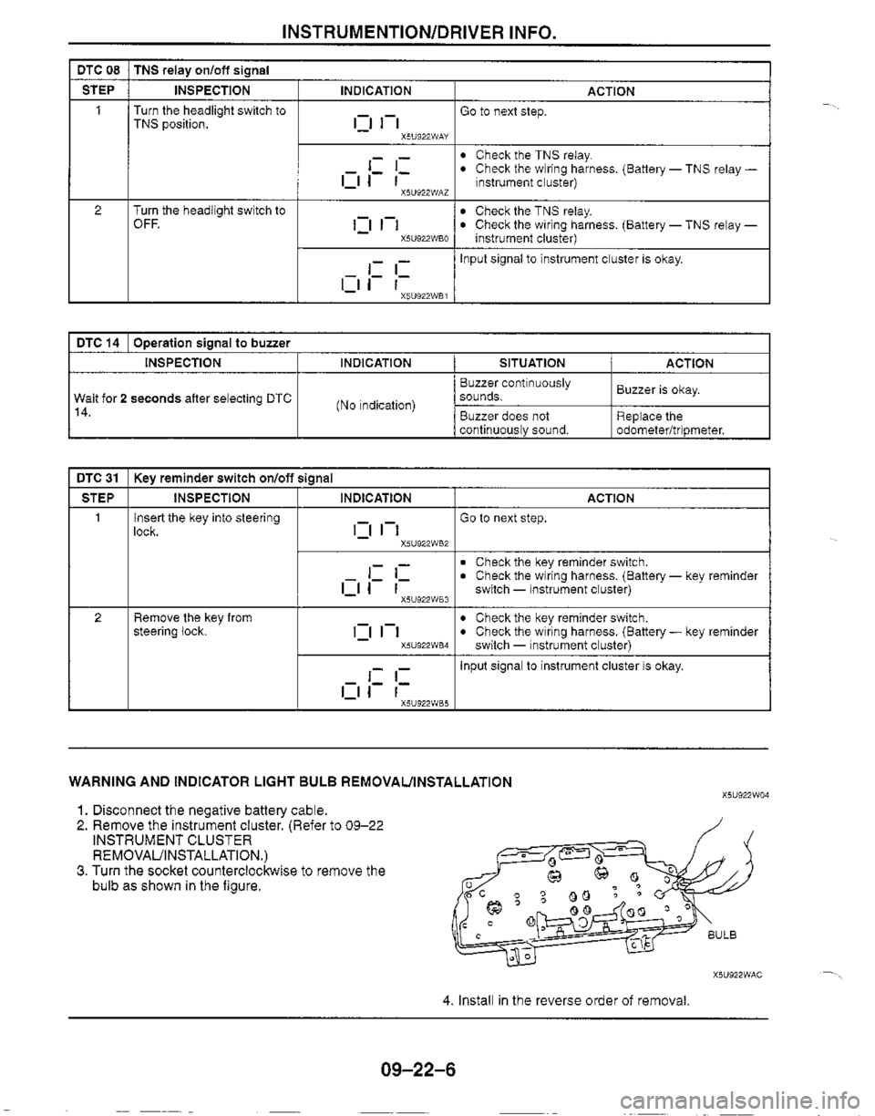 MAZDA MX-5 1999  Workshop Manual 