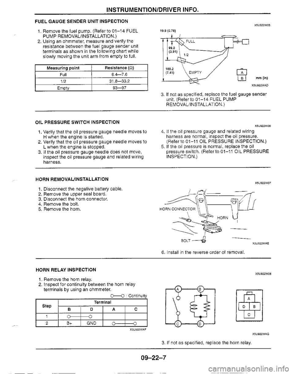 MAZDA MX-5 1999  Workshop Manual 