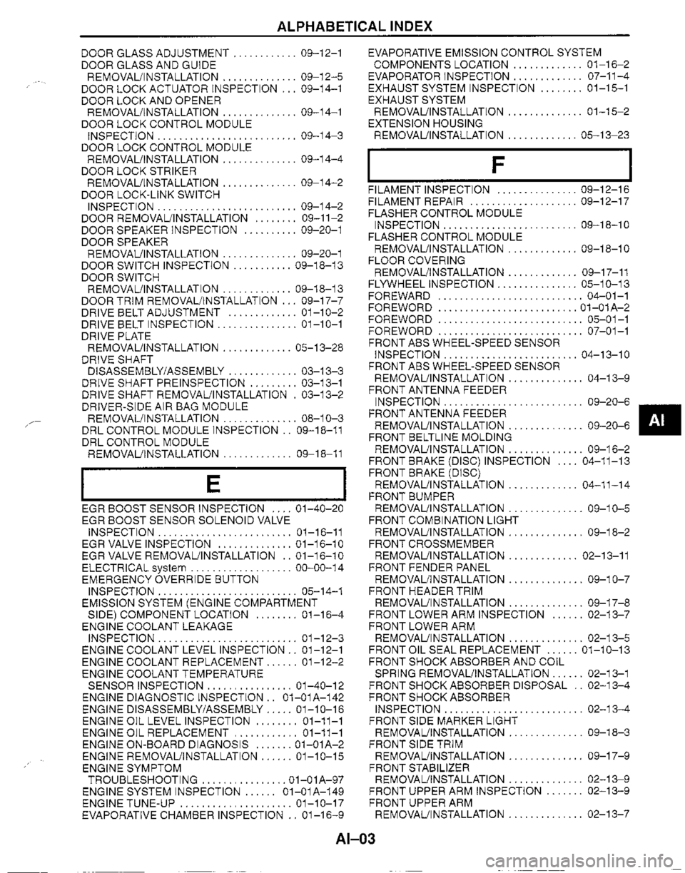 MAZDA MX-5 1999  Workshop Manual 