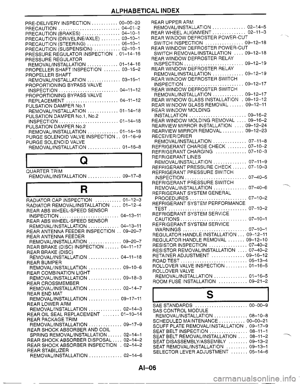 MAZDA MX-5 1999  Workshop Manual 