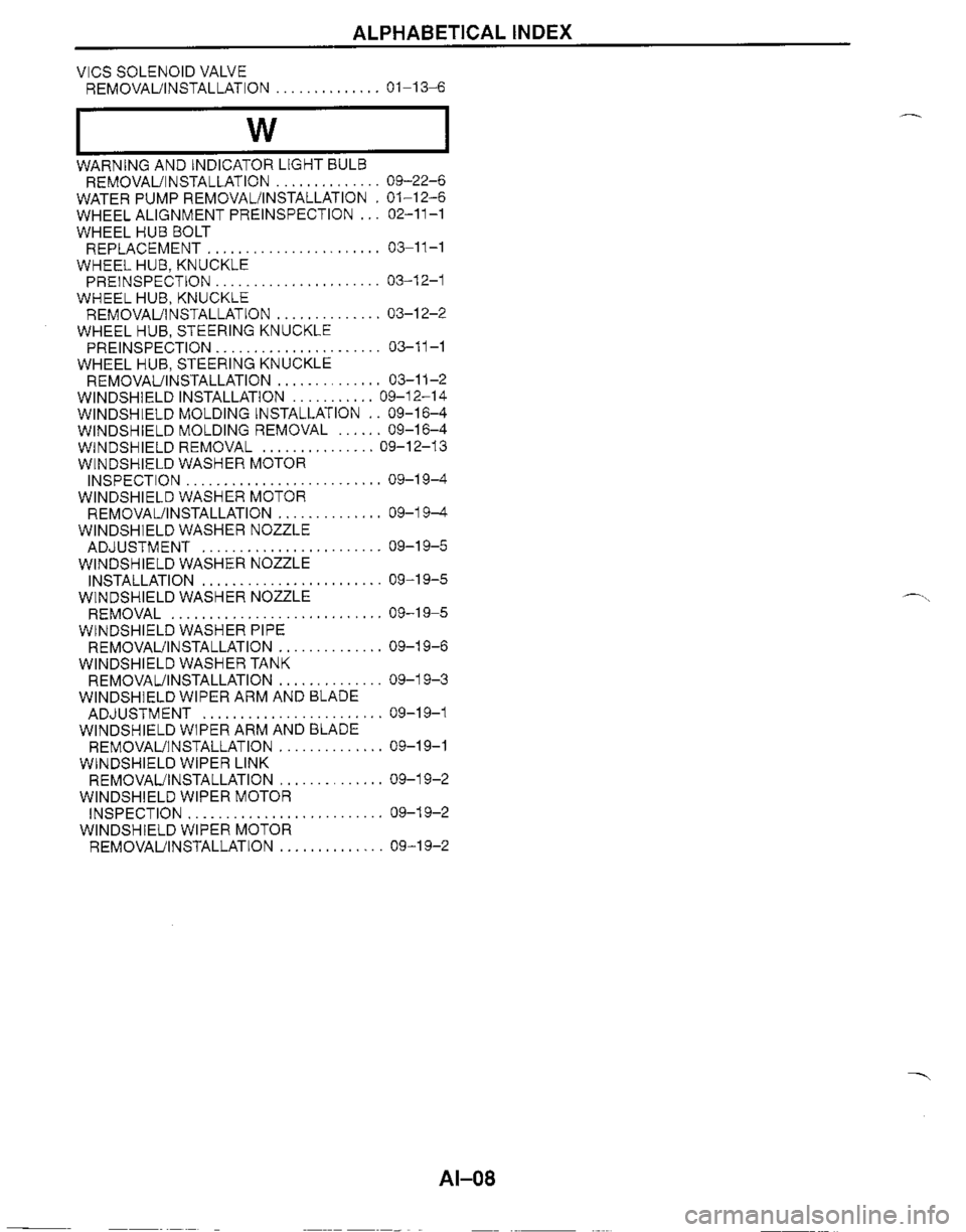MAZDA MX-5 1999  Workshop Manual 